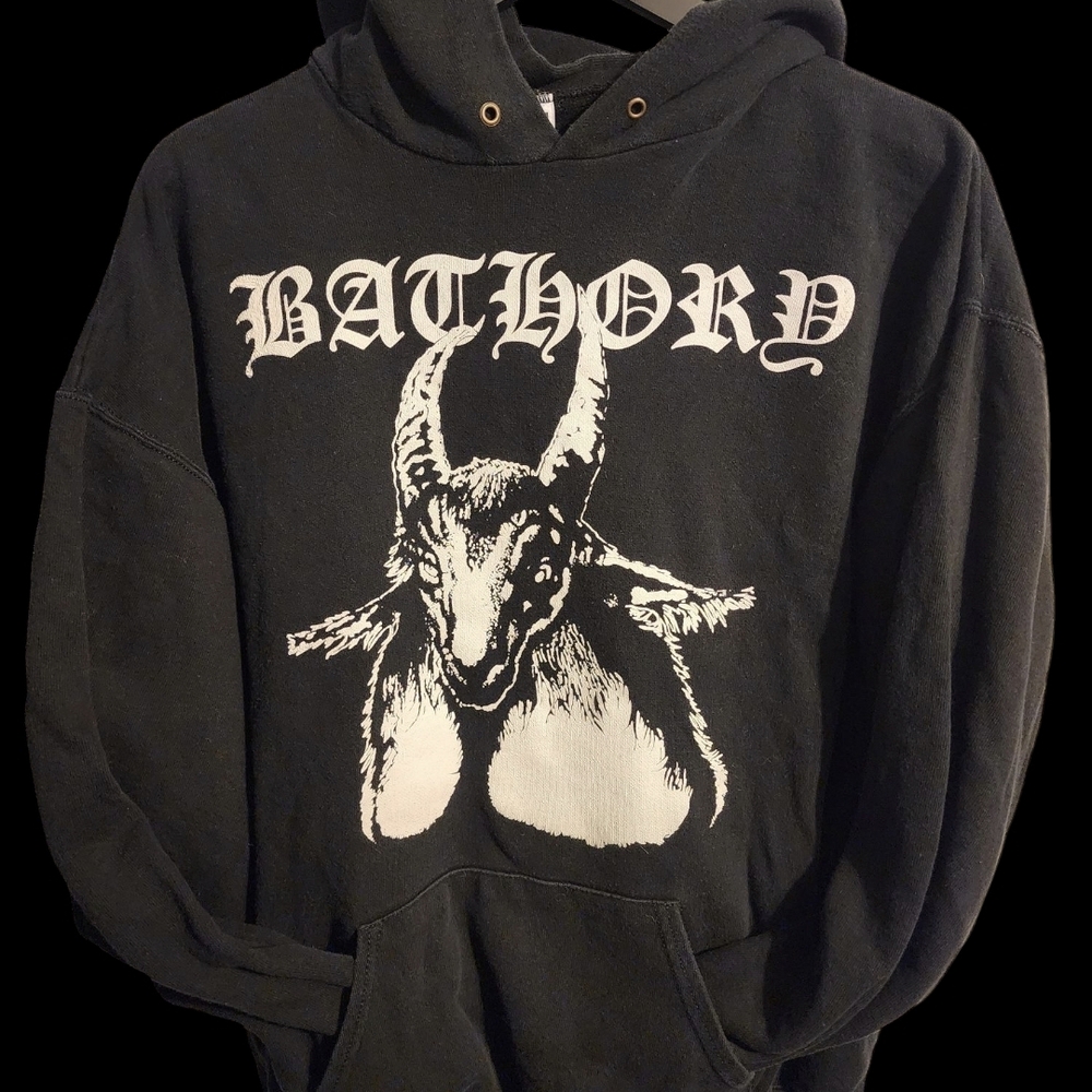 Fruit of the Loom Black Graphic Hoodie